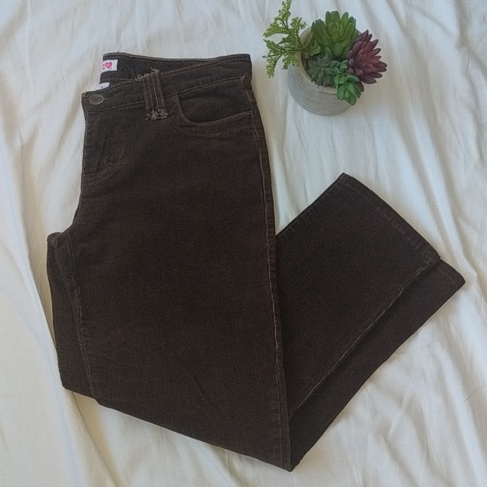 Dear AB corduroy brown ankle pants sz 8